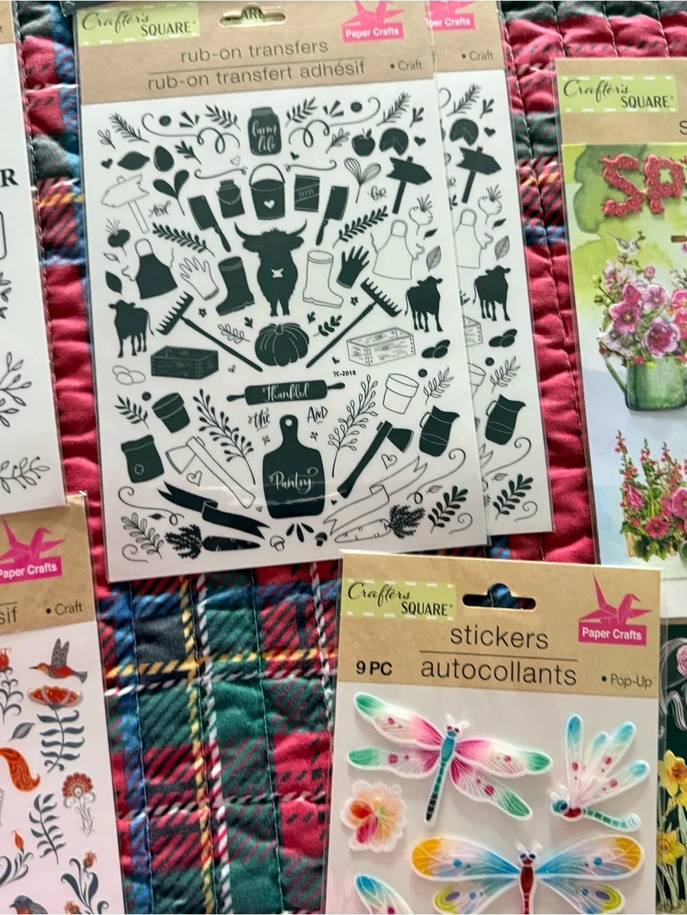 ✨Craft Bundle.Blue Starburst Gem Stickers & Decorative Rub-On Transfers